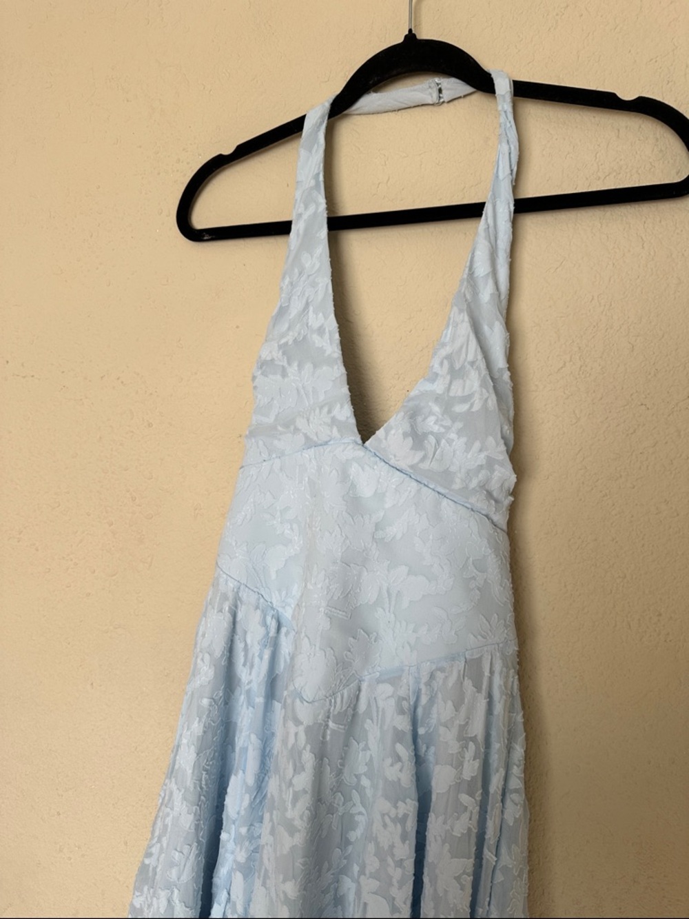 HOUSE OF CB Arietta Floral Jacquard Plunge Halter Neck Dress Sz M A-C NWOT $289 - Picture 14 of 16